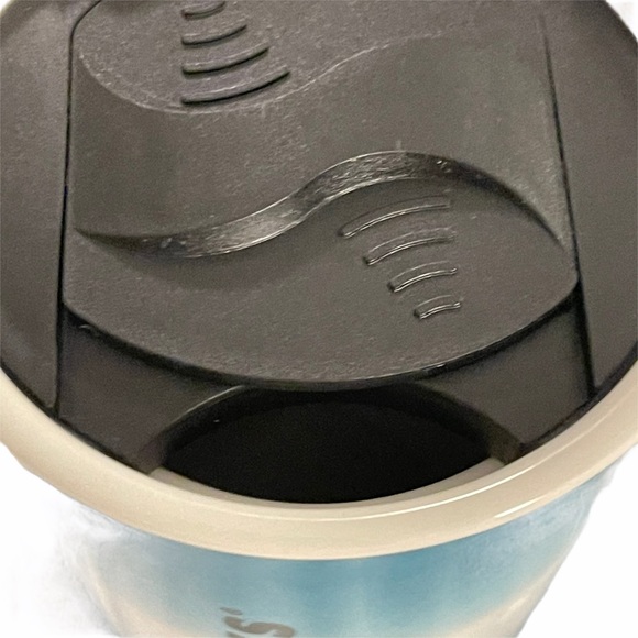 Starbucks Tumbler Ceramic Double Wall Blue White - Picture 4 of 9